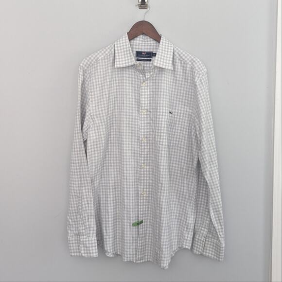 Vineyard Vines Other - Men's Vineyard Vines Classic Fit Tucker Shirt White Grey Medium Long Sleeve